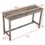 Ensemble de table de bar industrielle avec rangement et prise électrique-1844443751