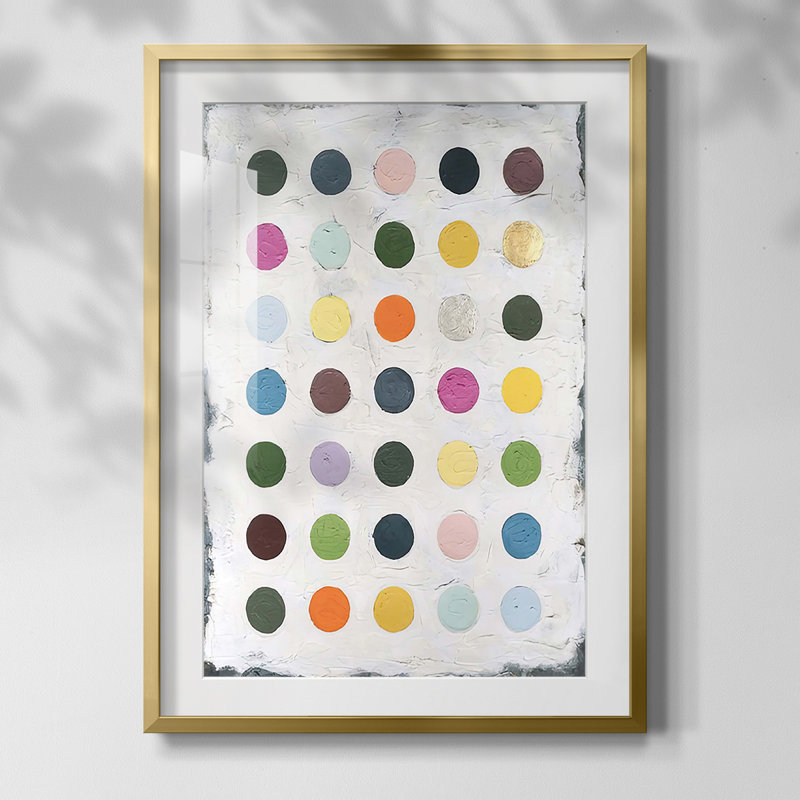 Snowdrift III Framed Print, White, Gold Framed Paper