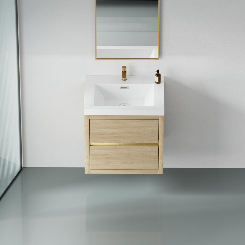 24" Wall-Mounted Bathroom Vanity