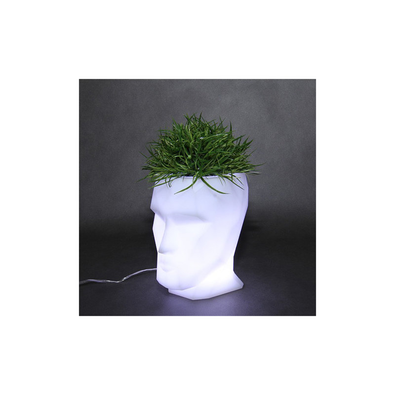 Pot de fleurs statue en résine Adan, H 16,5 po x l 11,75 po x P 16,25 po
