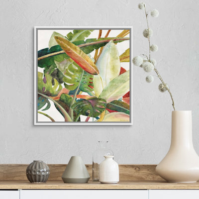 Tropical Lush Garden Square II by Marie Elaine Cusson - Painting on Canvas