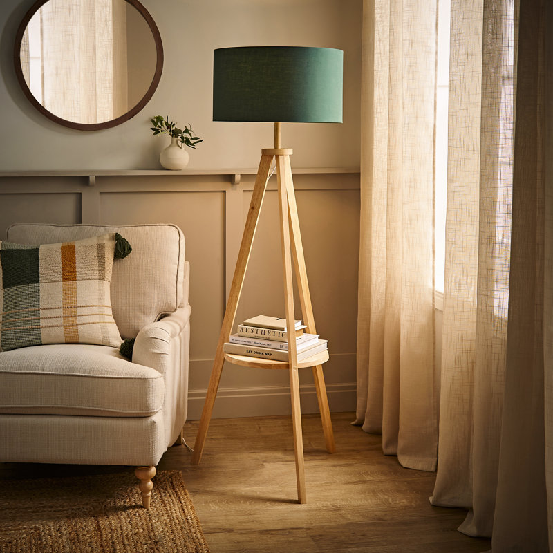 130cm Tripod Floor Lamp, Green