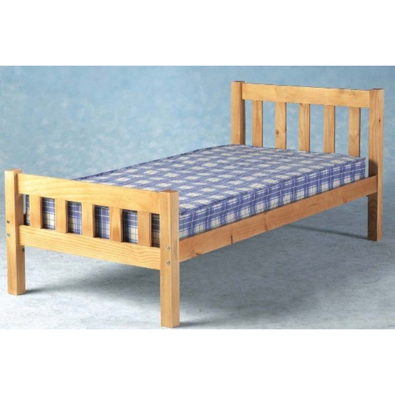 Rochon Solid Wood Bed, Caramel, Single (3')