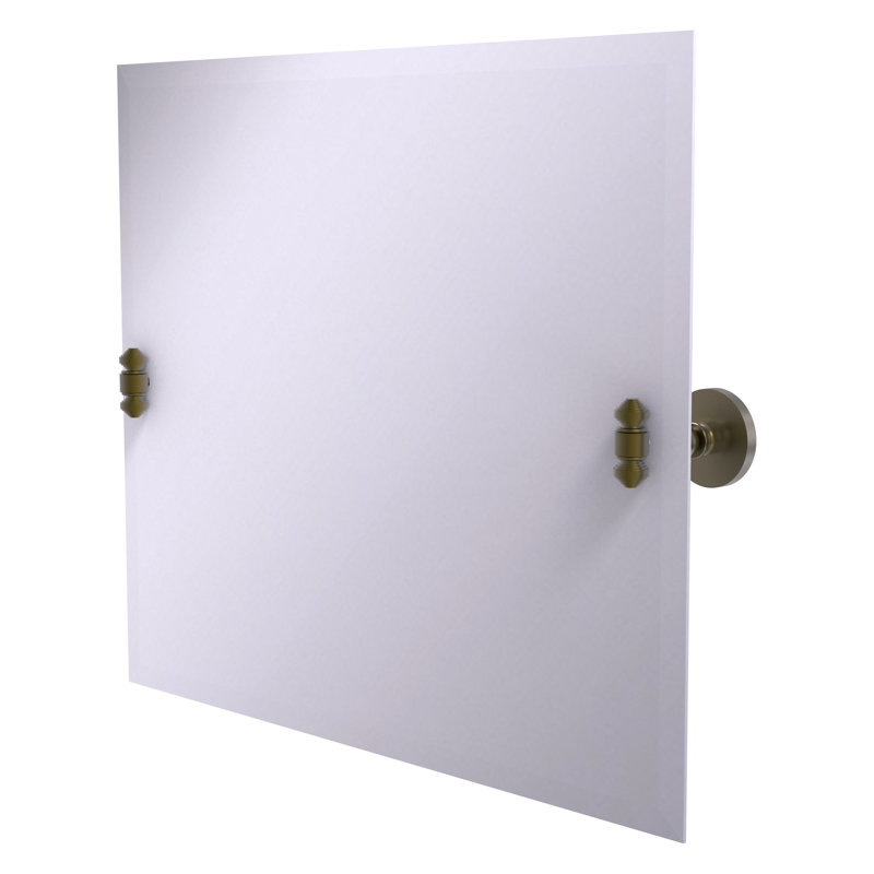 Miroir d’appoint rectangulaire inclinable en paysage 26 "x 21" Marchmont, Laiton antique