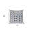 18" Beige and Blue Geometric Cotton Throw Pillow