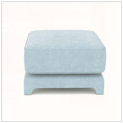 Canapé modulaire avec repose-pieds et tissu chenille