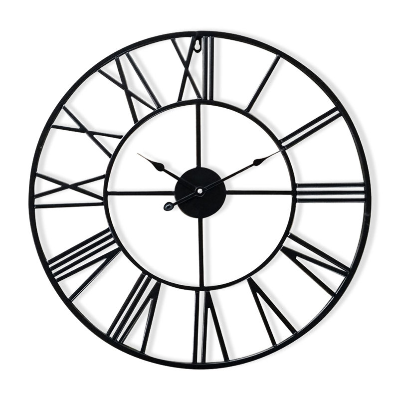 Queensway Wall Clock, 70cm H x 70cm W x 3cm D, Black