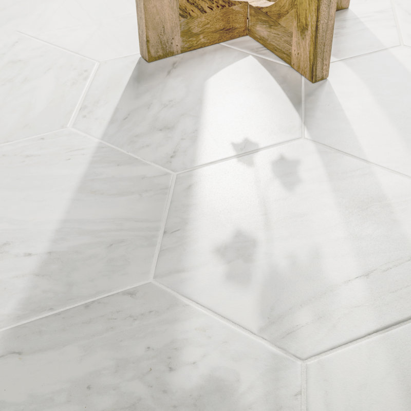 Carreau de porcelaine mate pour plancher et mur 11 po x 13 po Modulo Alba