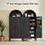 Armoire de garde-manger de 71 pouces de hauteur avec portes et tablettes-1233461270