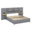 Queen-Sized Upholstered Platform Bed With Two Outlets And USB Ports On Each Side-1350045060