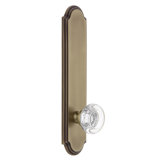 Grandeur Arc Tall Plate Passage with Bordeaux Crystal Door Knob