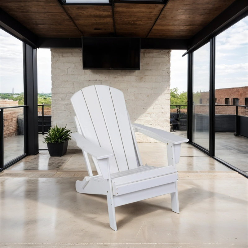 Chaise d'extérieur pliante, Blanc
