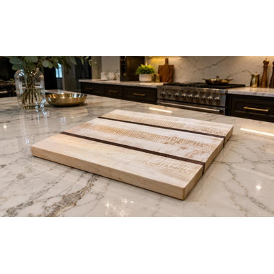 Maple and Walnut Striped Butcher Block, Extra Thick Cutting Board