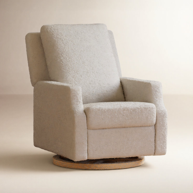 Crewe Recliner and Swivel Glider, Ivory Boucle