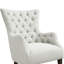 Wing Chair With Solid Wood Construction And Button Seat Back, Chair, Birch Legs, High Density Foam Padding For Comfort, Fabric Covering, Stylish Seating-118033882