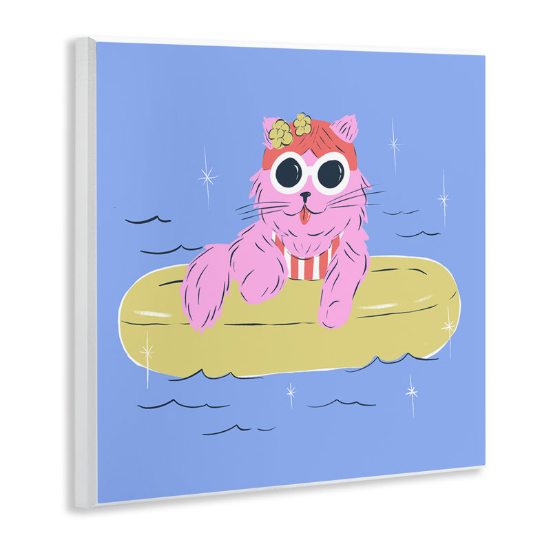 Plaque murale pour chat Summer Pool Float, design par Krissy Mast