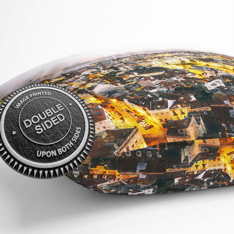 Lisbon Portugal Cushion with Filling, 40cm H x 40cm W x 15cm D