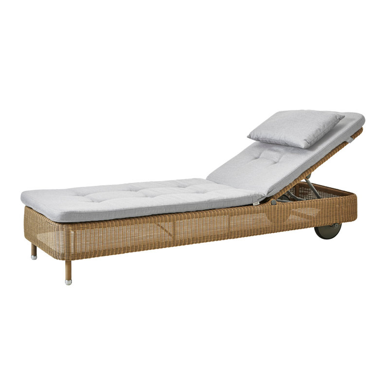 Presley Sunbed, Taupe, Natural