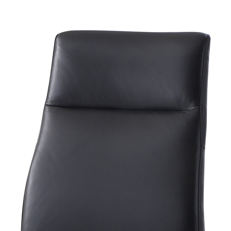 Chaise d'appoint rembourrée noire et noyer Lunden (ensemble de 2)