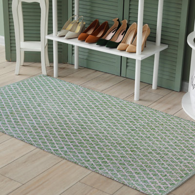 Tapis vert en coton Winfrey