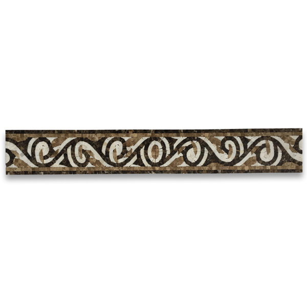 Elizabeth 4.7" x 15.7" Marble Mosaic Wall & Floor Tile