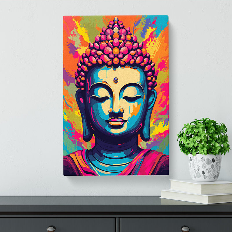Buddha Pop No.2 - Wrapped Canvas Print, 76cm H x 50cm W x 3cm D