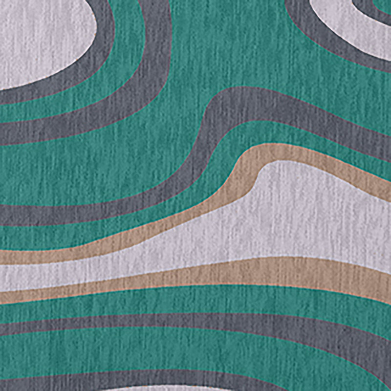 Tapis intérieur / extérieur en chenille tissé à la machine - vert, Rectangle 3 pi x 5 pi