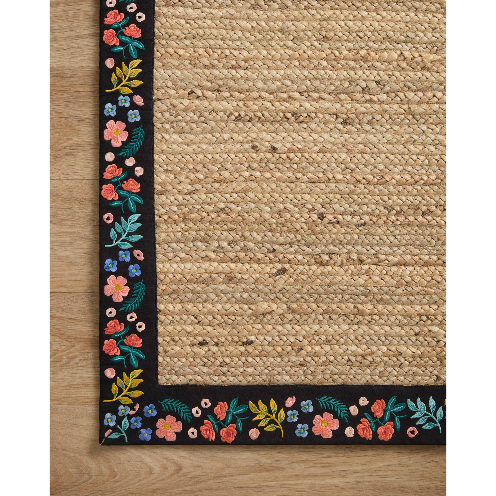 Rifle Paper Co. x Loloi Costa Floral Rug, Square 1'6"
