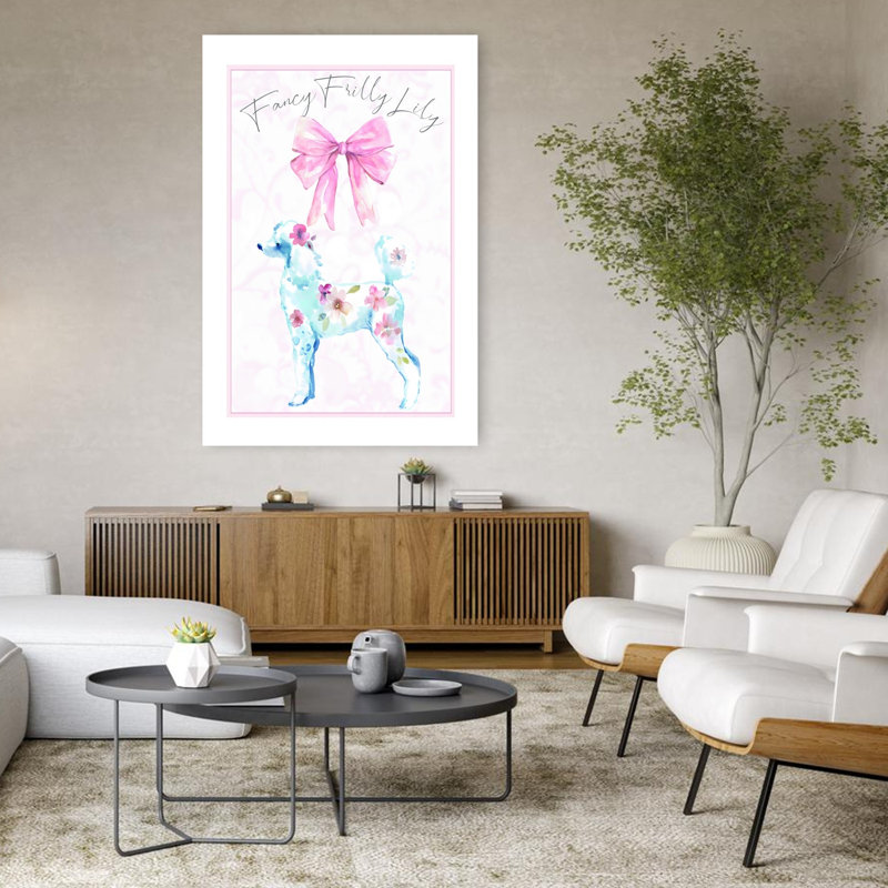«Frilly Lily», art abstrait rétro, paysage naturel, abeille, H 48 po x l 32 po