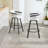 Modern Upholstered Counter Stool With Arms And Backrest With Footrest Metal Frame, Counter Height Bar Stool For Kitchen Island, Coffee Bar.-2000285625