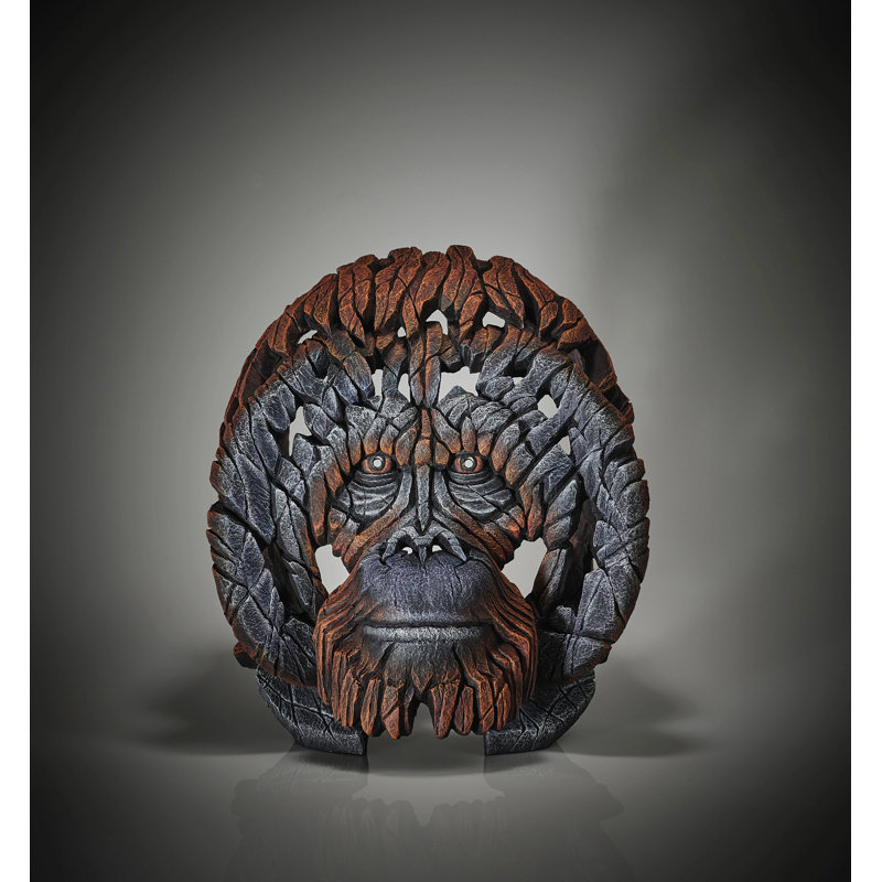 EDGE Sculpture Orangutan Bust 16.2in H