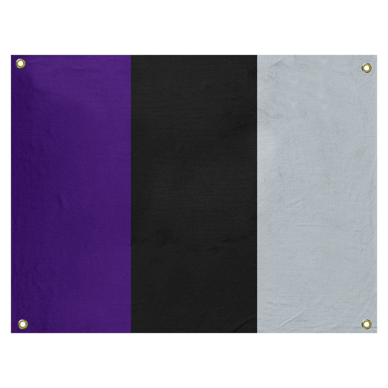 Tapisserie de polyester Baltimore, Colorado, H 50 po x l 59 po x P 1 po, Mauve / noir / argent