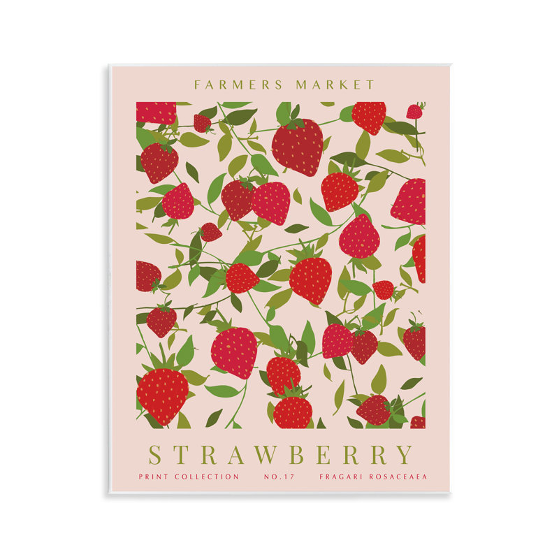 «Strawberry Gallery Print», plaque murale par Kamdon Kreations