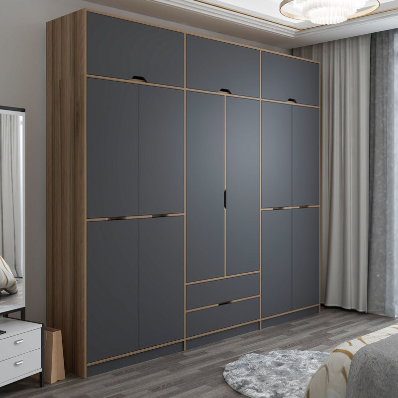 Elina Manufactured Wood Wardrobe, Grey