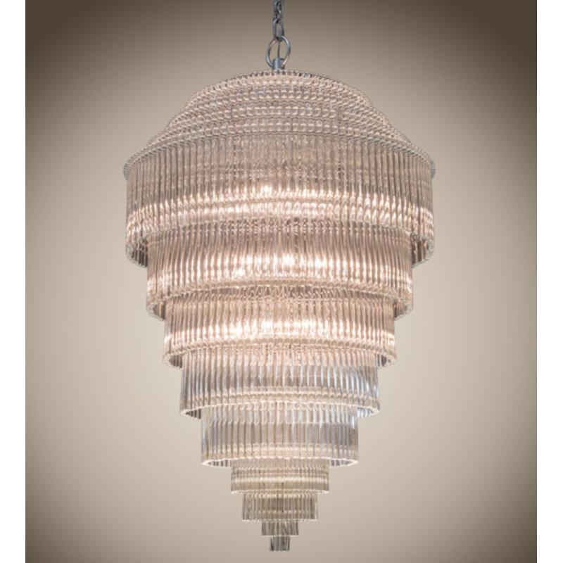 Nashyah 18 - Light Dimmable Tiered Chandelier