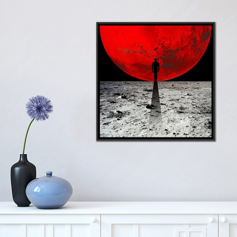 «Homesickness», reproduction d'impression sur toile, H 18 po x l 18 po x P 1,5 po, Toile avec cadre noir, Pas de tapis