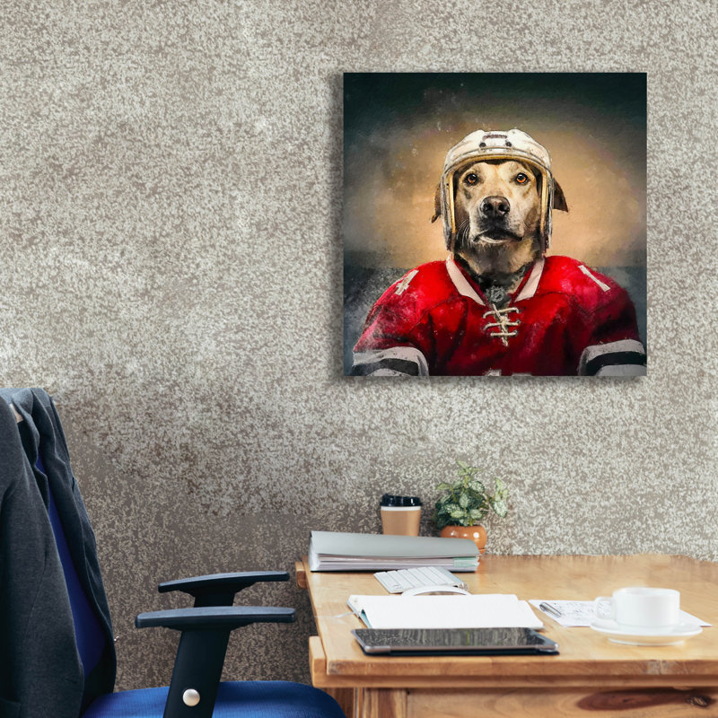 «Hockey 4» par Sean Parnell, art mural sur toile, H 26 po x l 26 po