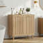 Panier à linge incliné avec paniers intérieurs amovibles, rangement dissimulé, armoire de salle de bain, support autoportant