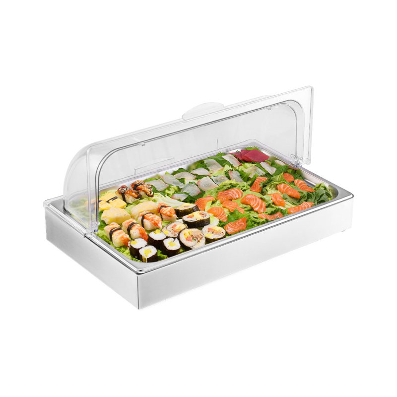 Plateau de comptoir pour distributeur de condiments avec couvercle