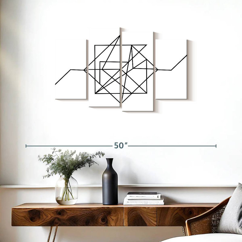 Impression sur toile géométrique Minimalist, H 36 po x l 22 po x P 1 po
