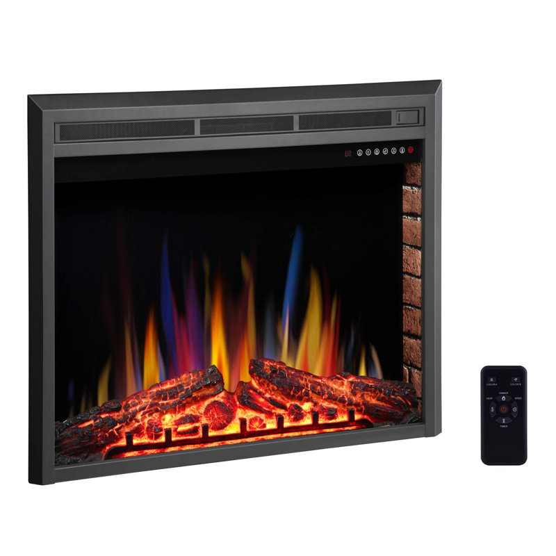 Amit Black Electric Fireplace Insert, null