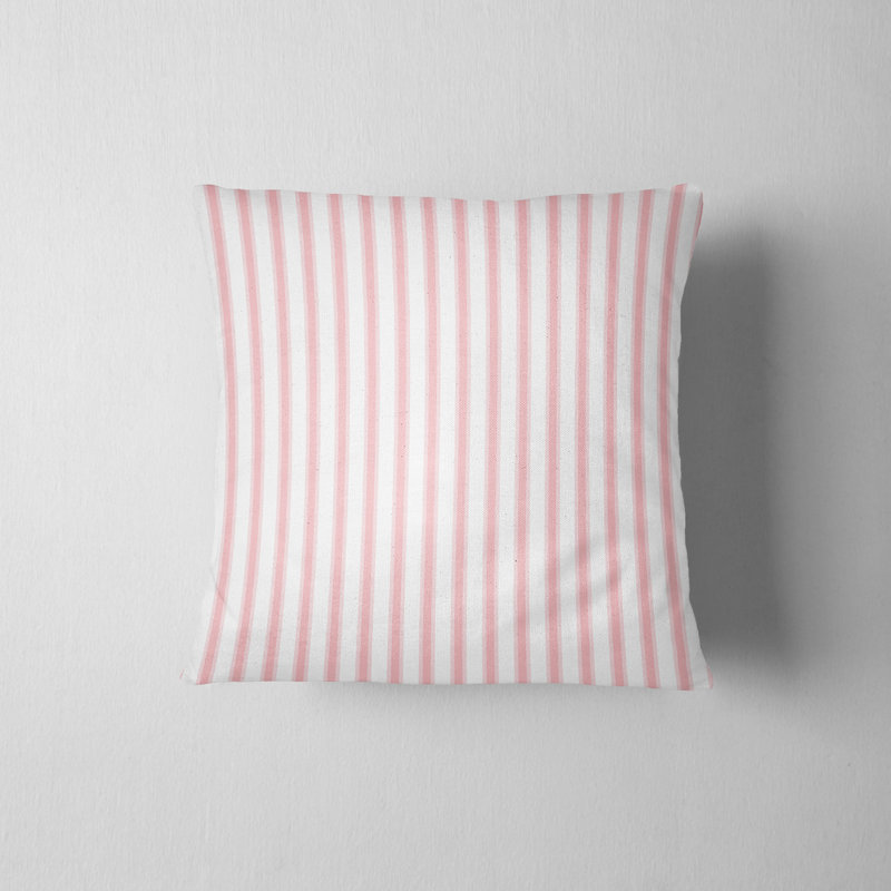 Housse de coussin rose, H 16 po x l 16 po