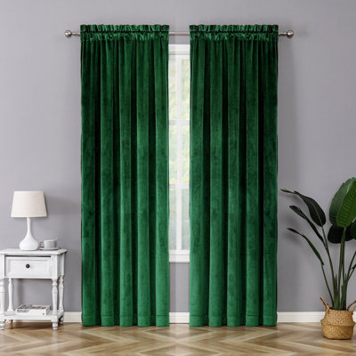 Lateek Velvet Semi Sheer Curtain Pair