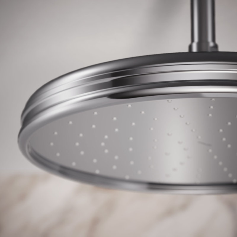 Pomme de douche fixe Rain, Chrome poli