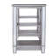 Bureau en miroir - Style glamour - Argent mat brossé avec miroir