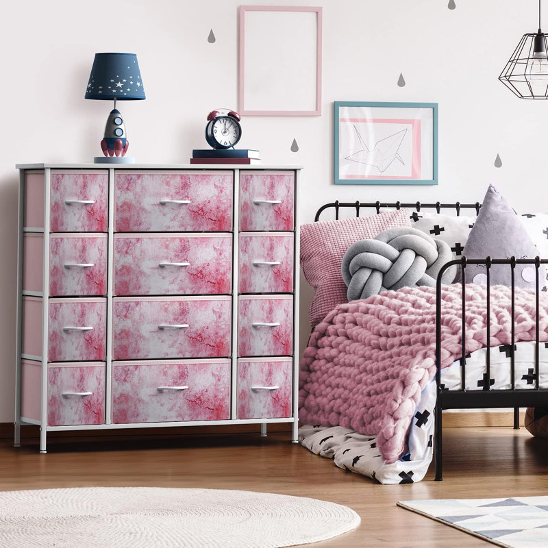 Commode avec 12 tiroirs - Unité de rangement pour commode pour chambre à coucher