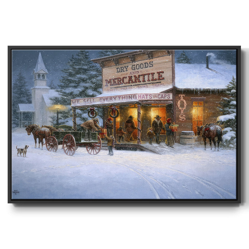 Vœux de Noël, Cadre flottant noir, H 17 po x l 25 po x P 1,5 po