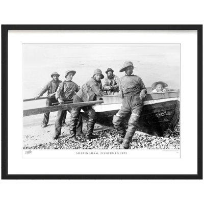 Sheringham, Fishermen 1893 1 Piece Single Picture Frame Wall Art