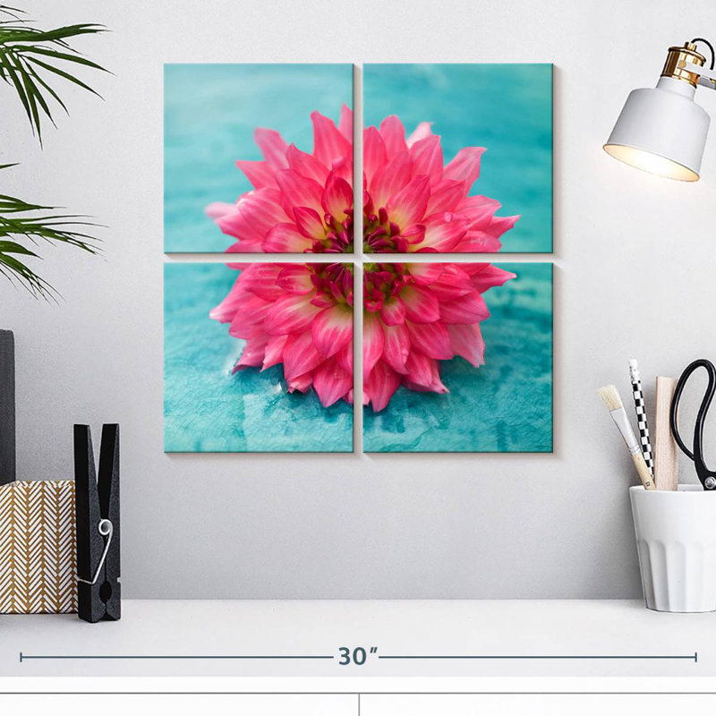 Harnek magnifique fleur rose, H 18 po x l 18 po