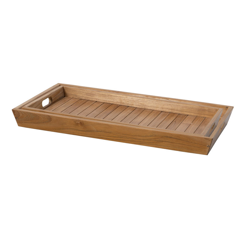 Solid Wood Tray - Set of 2